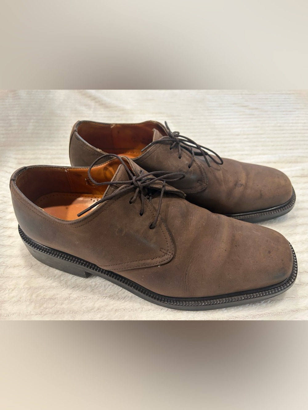 Cole Haan City Brown Suede Oxford Lace-Up Shoes Men’s Size 10 Medium Waterproof